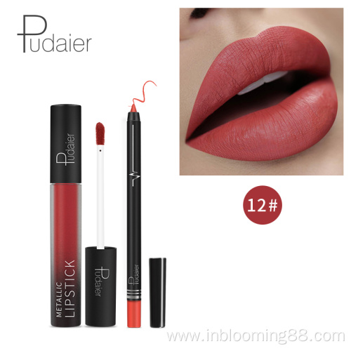 Custom Logo Waterproof Matte Lipstick Lip Liner Set